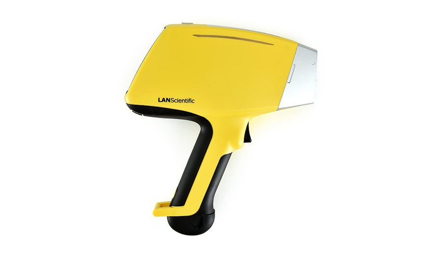 LANScientific TrueX handheld XRF analyzer side view